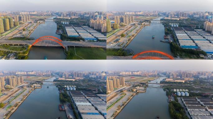 【4K原创·可商用】杭州运河延时摄影