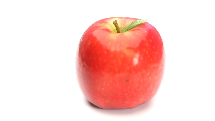 红苹果旋转特写果实