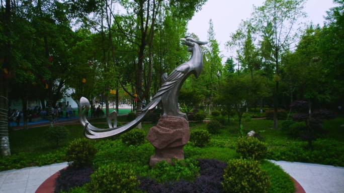 凤凰鸟雕塑