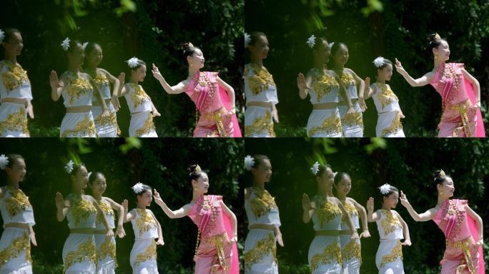 跳舞的傣族女孩 少数民族 泼水节 节日