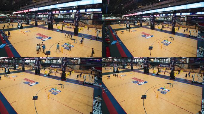 4K室内篮球场延时空镜