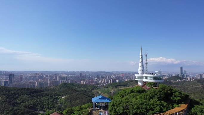 大连莲花山航拍 城市风光 大连航拍