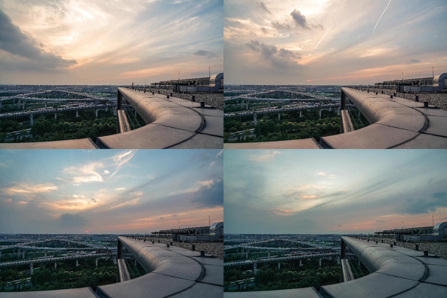 上海凌空SOHO看外环高架延时摄影