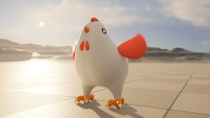 可爱卡通小鸡-C4D模型