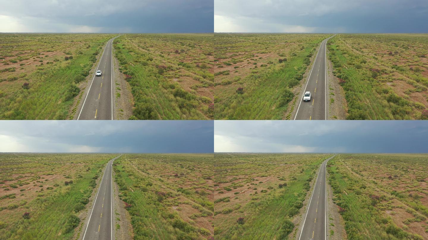 原创 新疆库车荒野草原公路自驾游旅行