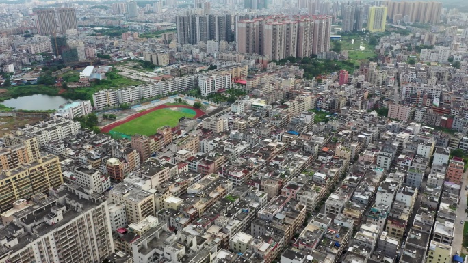 三四线城市自建房航拍