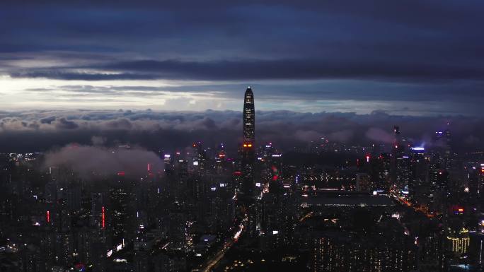 深圳夜景云海