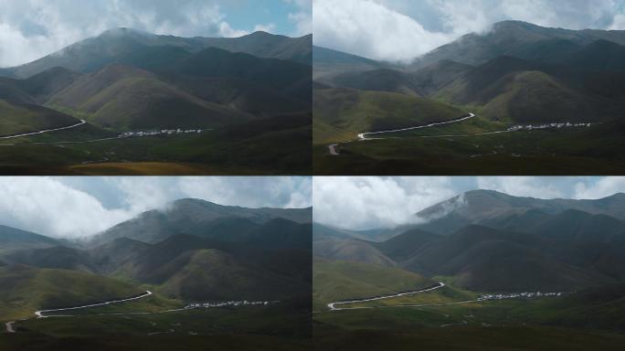 内蒙古蒙古包村庄拍摄视频