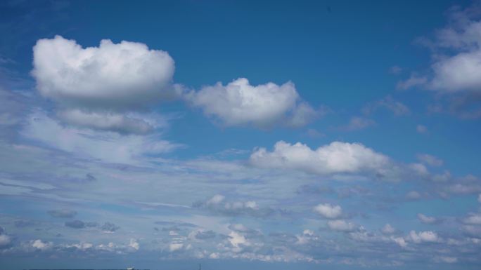 8k天空蓝天白云晴空空境云翻滚蔚蓝天空