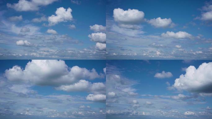 8k天空蓝天白云晴空空境云翻滚蔚蓝天空