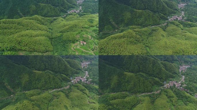 航拍江南山区竹山竹海竹林实拍原素材毛竹山