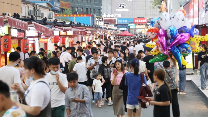 小吃街美食一条街美食城美食街路边摊 海卉