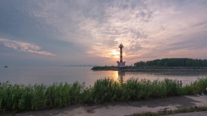 【4K延时】合肥巢湖明珠码头日落延时摄影