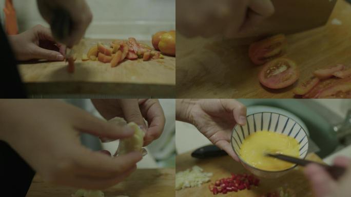 做饭素材番茄炒蛋