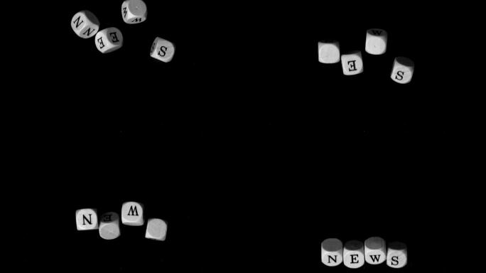 新闻骰子一起慢速落下
