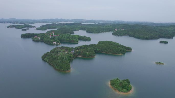 黄陂木兰湖 木兰湖风景区 4k高清航拍