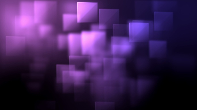 粉色和紫色方块出现在黑色的背景下
