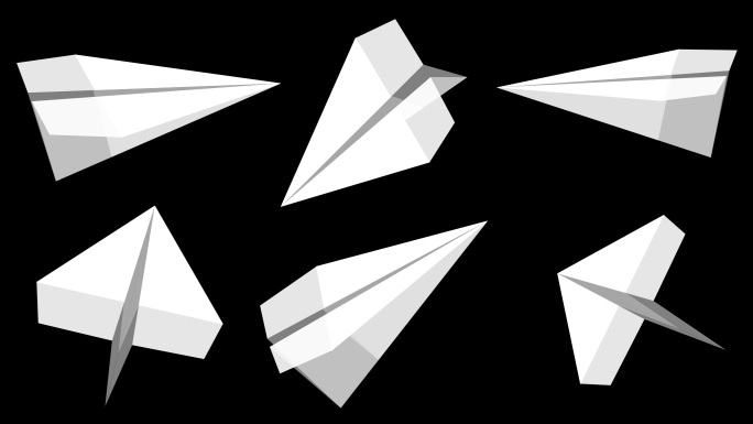 纸飞机飞行动画10款AE模板