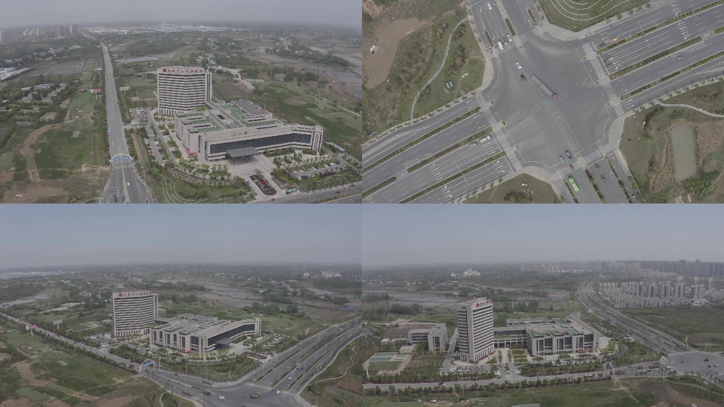安徽省六安市人民医院西院区2k航拍城市