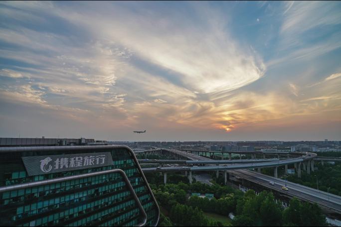 上海凌空SOHO看外环高架延时摄影