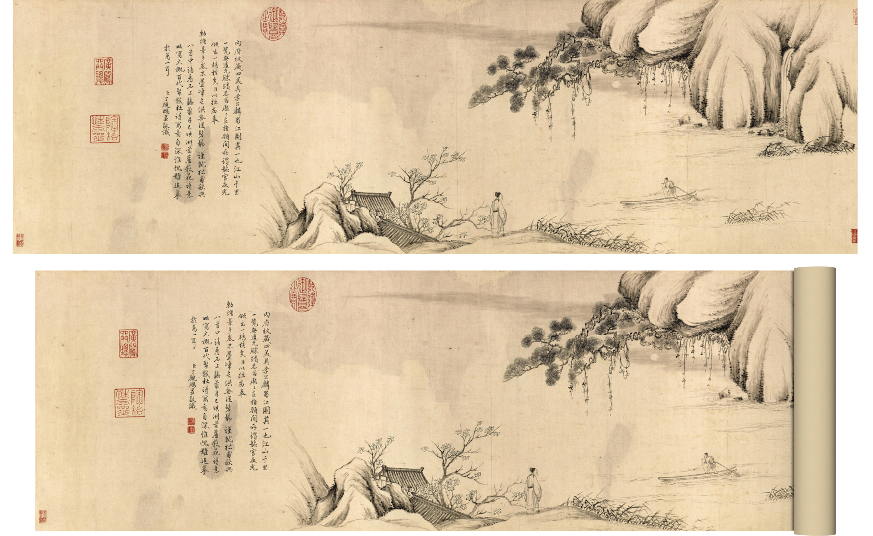 展开的画卷-清-丁观鹏-杜甫诗意图