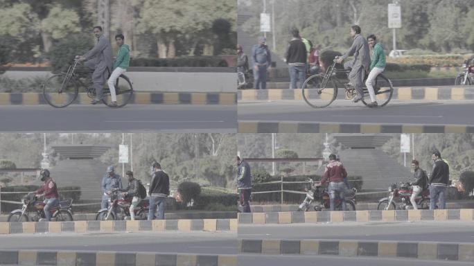 巴基斯坦人骑自行车