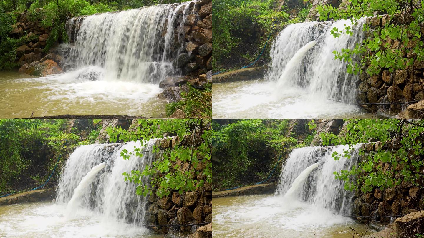 瀑布，高山流水