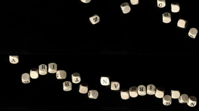 骰子在慢动作中一起落下