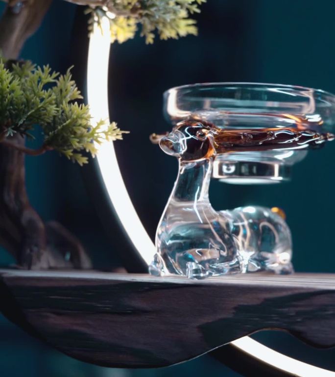 玻璃杯茶漏茶具玻璃杯茶杯竖屏视频素材