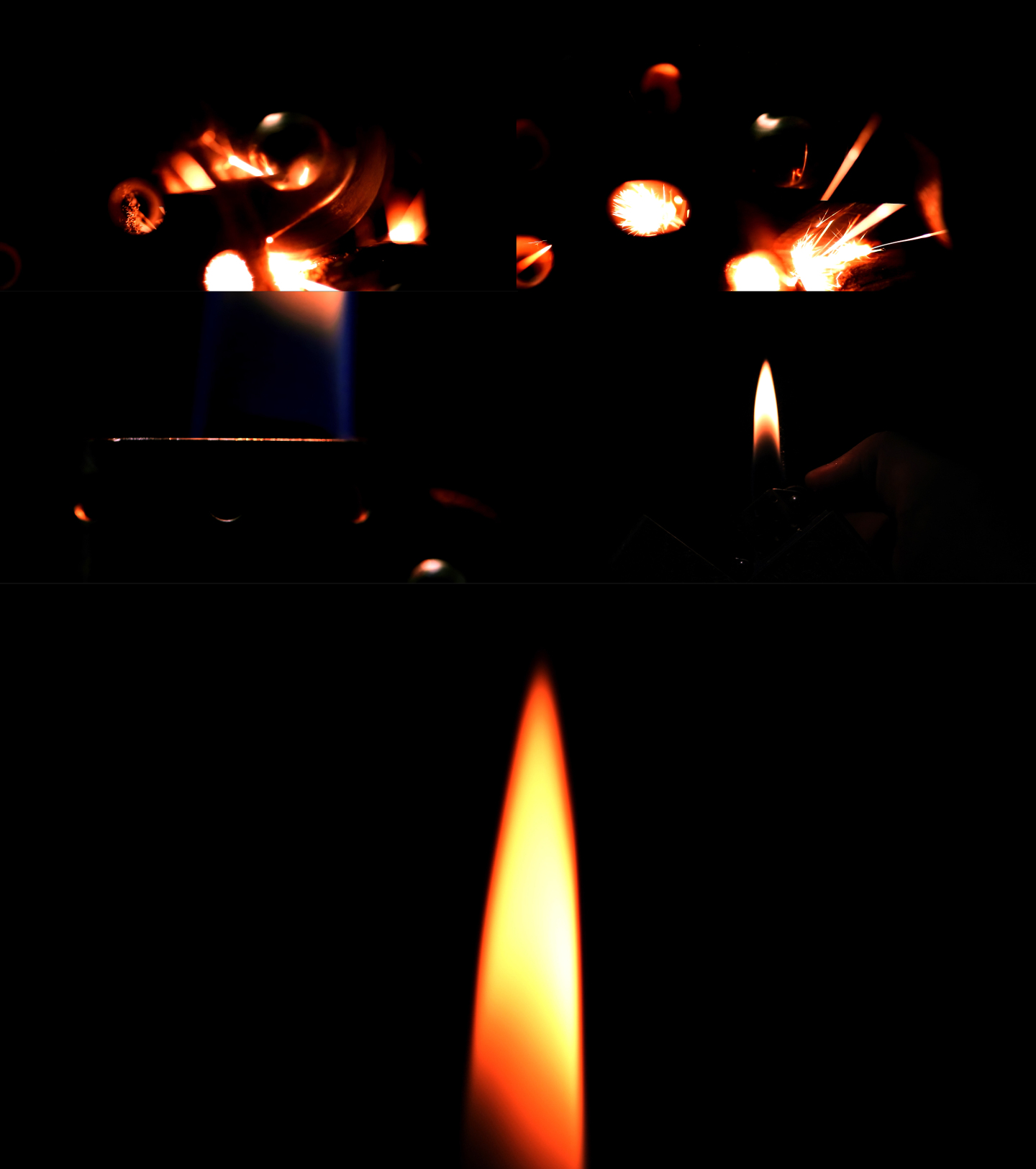 4K黑暗中点燃打火机烛光火光视频素材
