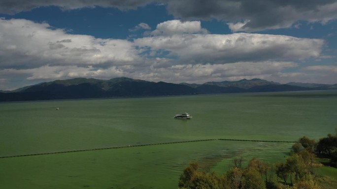 原创 云南大理洱海湖泊自然风光航拍