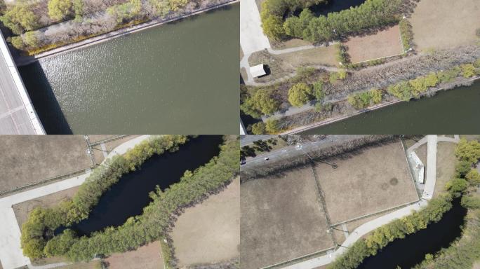 沈阳市浑河大桥盛京大剧院河畔花园航拍