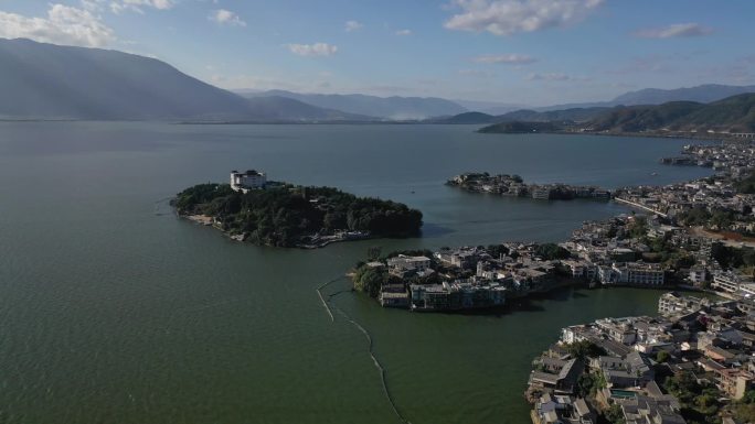 原创 云南大理洱海双廊古镇玉几岛风光