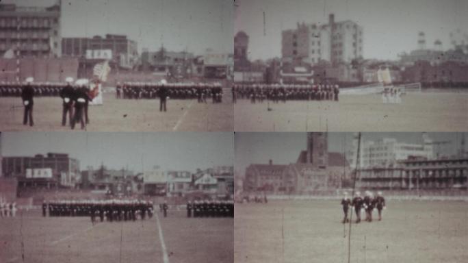 上世纪30年代美军在北京列队操练