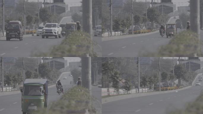 巴基斯坦道路骑摩托人