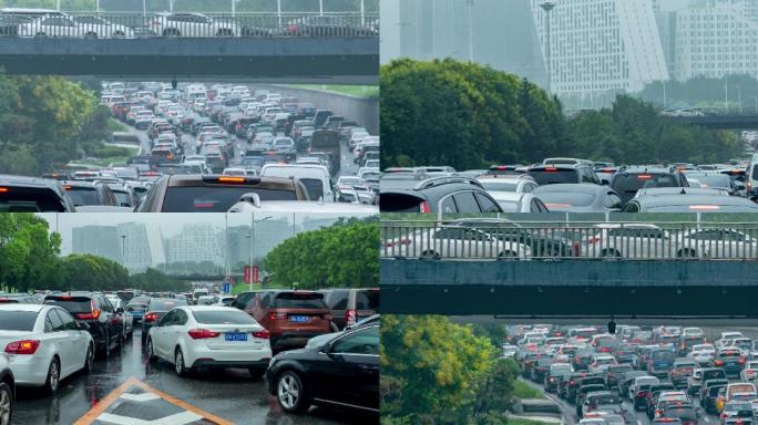 堵车雨后浑南沈阳