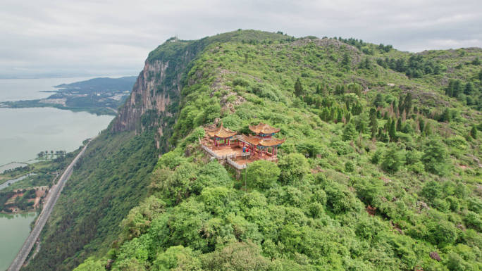 昆明西山风景区航拍