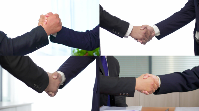 4K高端商务人士签约签订合同订单合作握手
