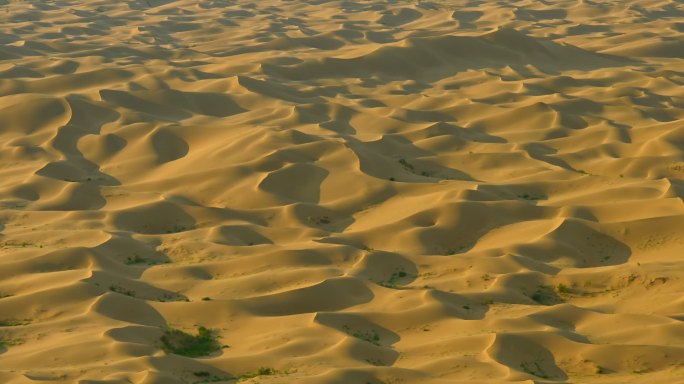 直升机航拍内蒙古鄂尔多斯市库布齐沙漠42