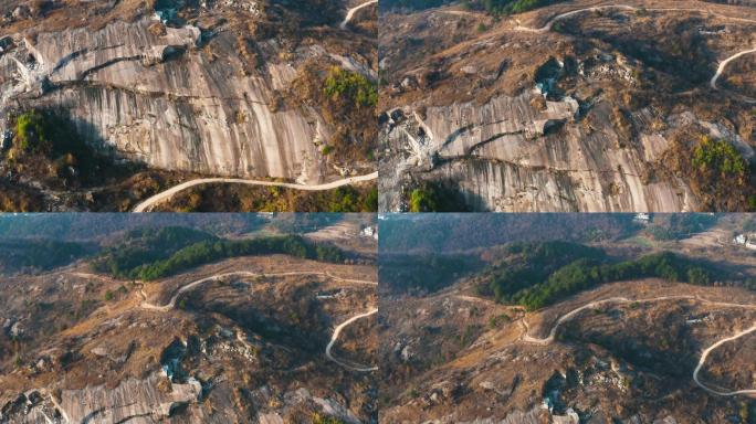 山顶土路高山航拍