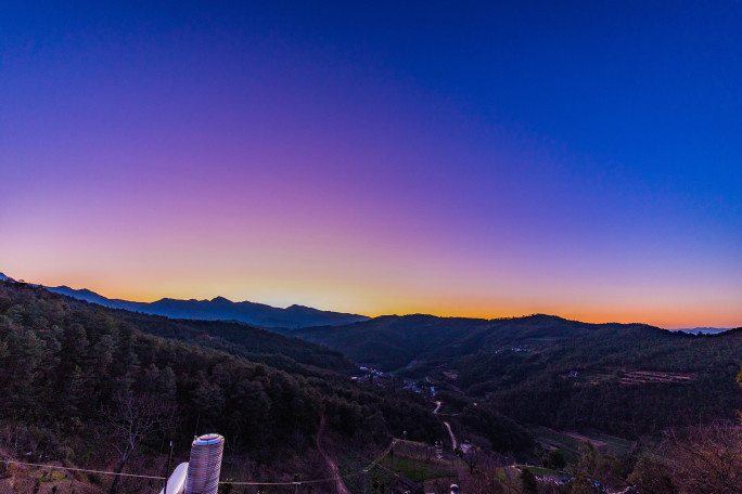 6K山村日落到星空到日出延时摄影