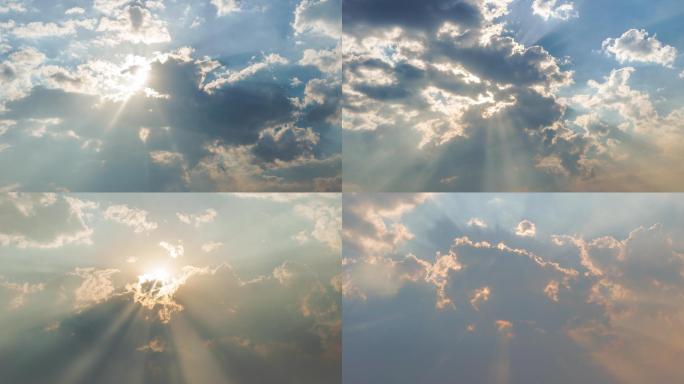 夏日天空霞光万丈