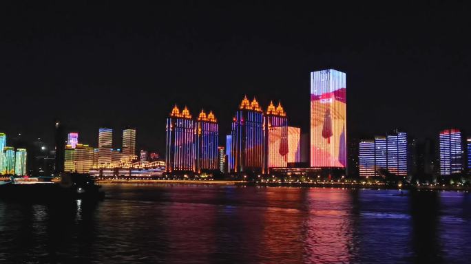 高清武汉江滩夜景
