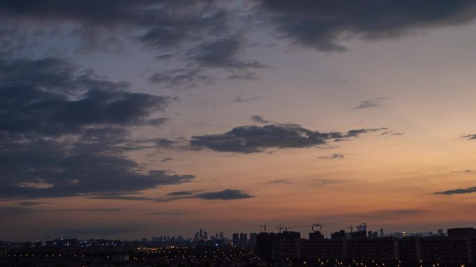 日转夜夜景延时