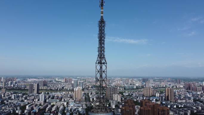 四川省德阳市旌阳区德阳电视塔航拍