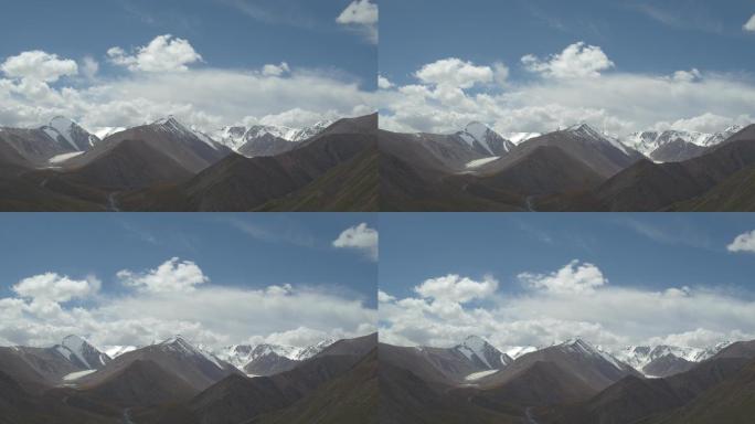 新疆 雪山  蓝天
