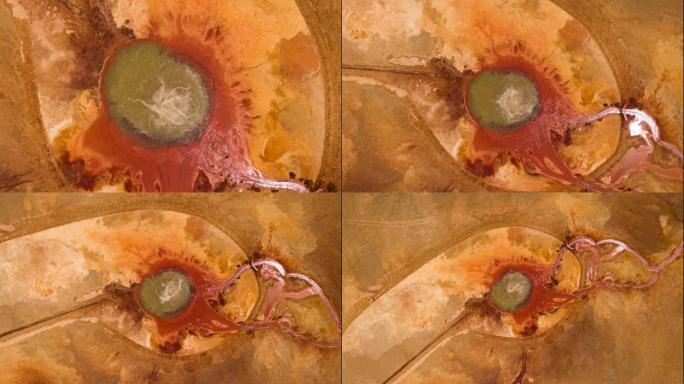 航拍大地之眼艾肯泉延时摄影短视频素材