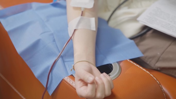 【原创】4K献血抽血特写视频素材