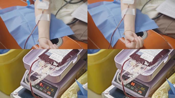 【原创】4K献血抽血特写视频素材