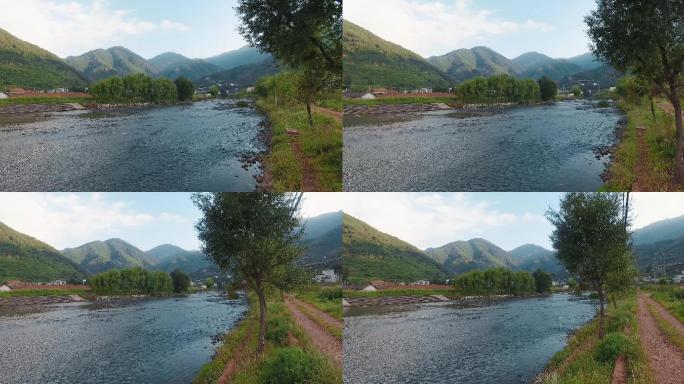 沿河土路视频土坝河流水库